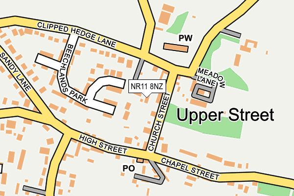NR11 8NZ map - OS OpenMap – Local (Ordnance Survey)