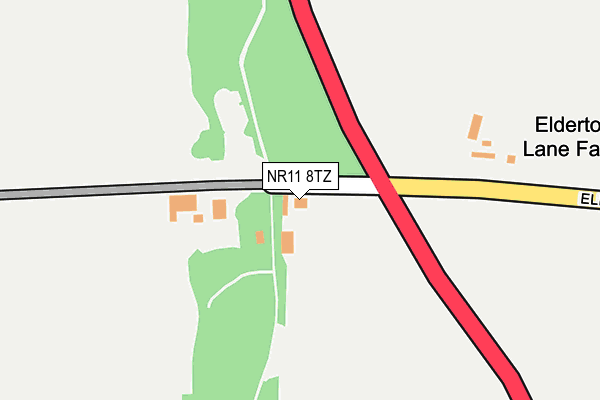 NR11 8TZ map - OS OpenMap – Local (Ordnance Survey)