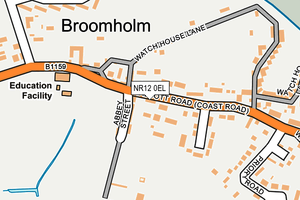 NR12 0EL map - OS OpenMap – Local (Ordnance Survey)
