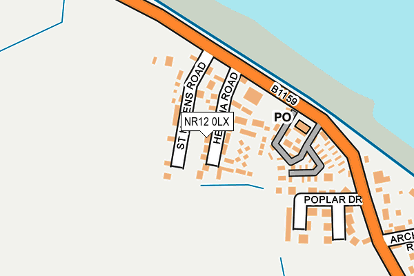 NR12 0LX map - OS OpenMap – Local (Ordnance Survey)