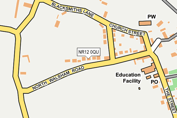 NR12 0QU map - OS OpenMap – Local (Ordnance Survey)