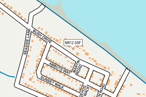 NR12 0SF map - OS OpenMap – Local (Ordnance Survey)