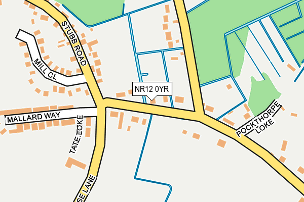 NR12 0YR map - OS OpenMap – Local (Ordnance Survey)