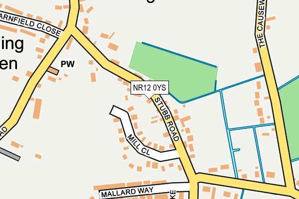 NR12 0YS map - OS OpenMap – Local (Ordnance Survey)
