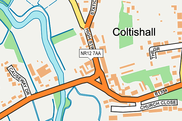 Map of NO. 77 CAFÉ (COLTISHALL) LIMITED at local scale