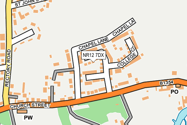 NR12 7DX map - OS OpenMap – Local (Ordnance Survey)