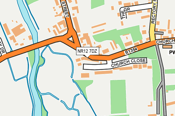 NR12 7DZ map - OS OpenMap – Local (Ordnance Survey)
