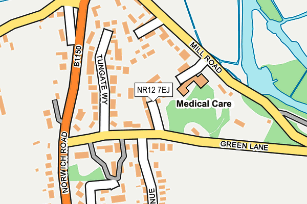 NR12 7EJ map - OS OpenMap – Local (Ordnance Survey)
