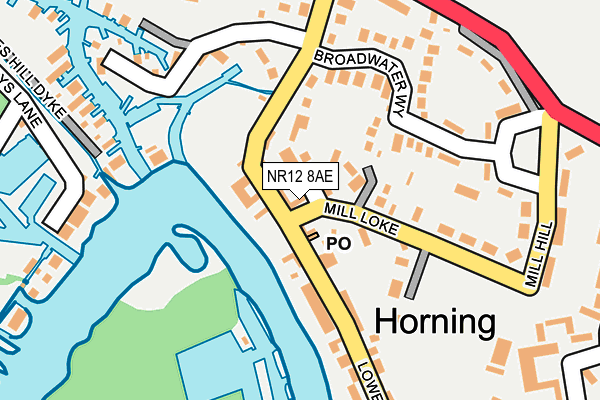 NR12 8AE map - OS OpenMap – Local (Ordnance Survey)
