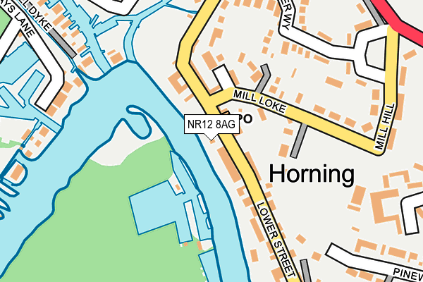 NR12 8AG map - OS OpenMap – Local (Ordnance Survey)