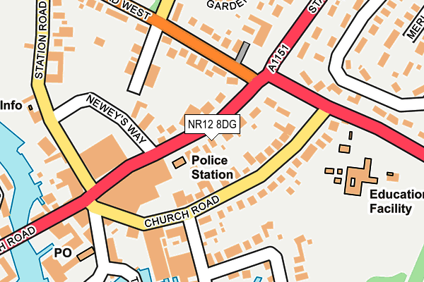 NR12 8DG map - OS OpenMap – Local (Ordnance Survey)