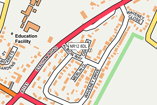 NR12 8DL map - OS OpenMap – Local (Ordnance Survey)