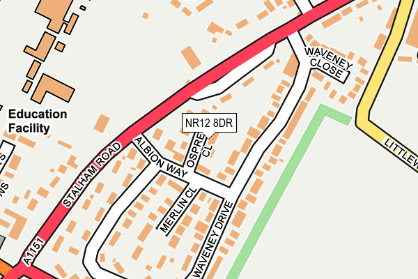 NR12 8DR map - OS OpenMap – Local (Ordnance Survey)