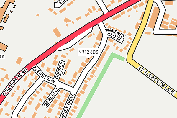 NR12 8DS map - OS OpenMap – Local (Ordnance Survey)