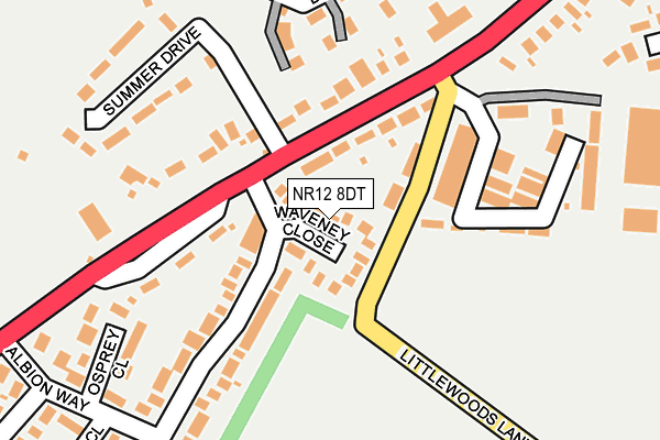 NR12 8DT map - OS OpenMap – Local (Ordnance Survey)