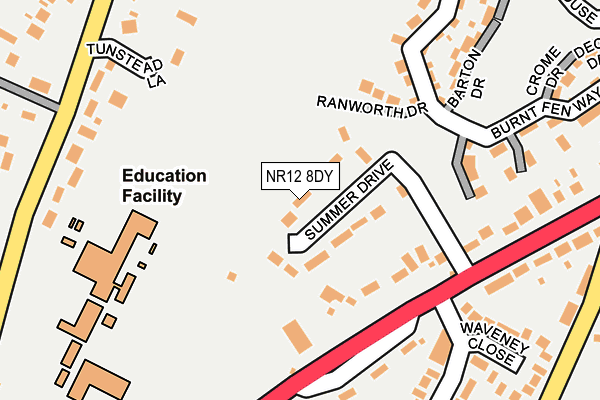 NR12 8DY map - OS OpenMap – Local (Ordnance Survey)