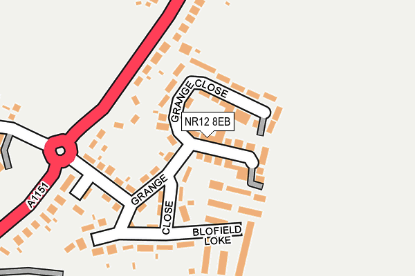 NR12 8EB map - OS OpenMap – Local (Ordnance Survey)
