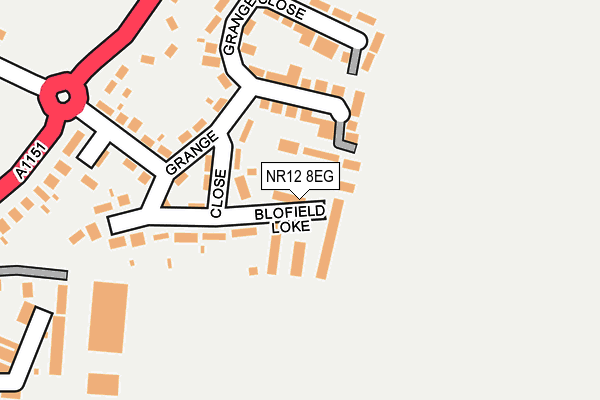 NR12 8EG map - OS OpenMap – Local (Ordnance Survey)