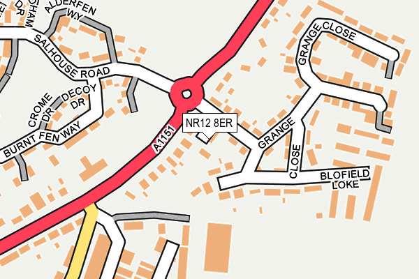 NR12 8ER map - OS OpenMap – Local (Ordnance Survey)