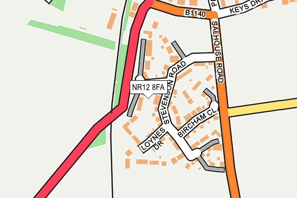 NR12 8FA map - OS OpenMap – Local (Ordnance Survey)