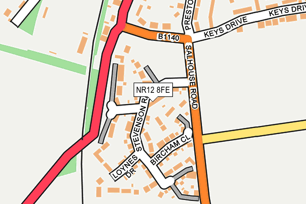 NR12 8FE map - OS OpenMap – Local (Ordnance Survey)