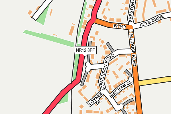 NR12 8FF map - OS OpenMap – Local (Ordnance Survey)