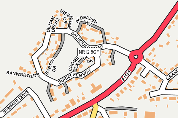 NR12 8GF map - OS OpenMap – Local (Ordnance Survey)