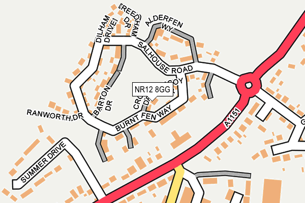 NR12 8GG map - OS OpenMap – Local (Ordnance Survey)
