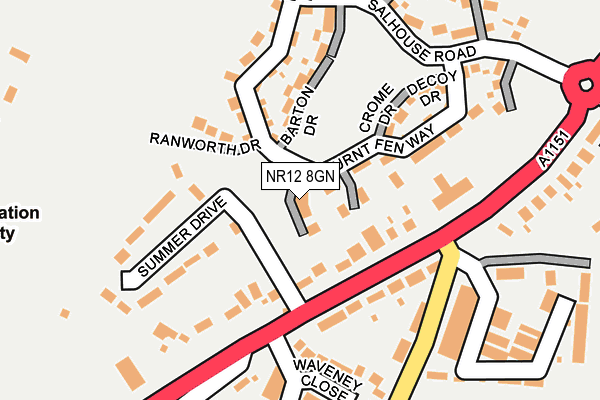 NR12 8GN map - OS OpenMap – Local (Ordnance Survey)