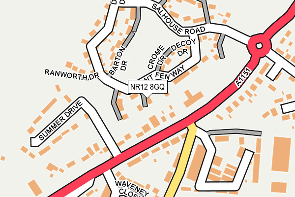 NR12 8GQ map - OS OpenMap – Local (Ordnance Survey)