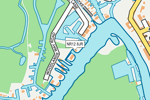 NR12 8JR map - OS OpenMap – Local (Ordnance Survey)