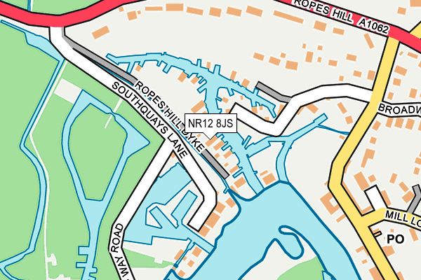 NR12 8JS map - OS OpenMap – Local (Ordnance Survey)