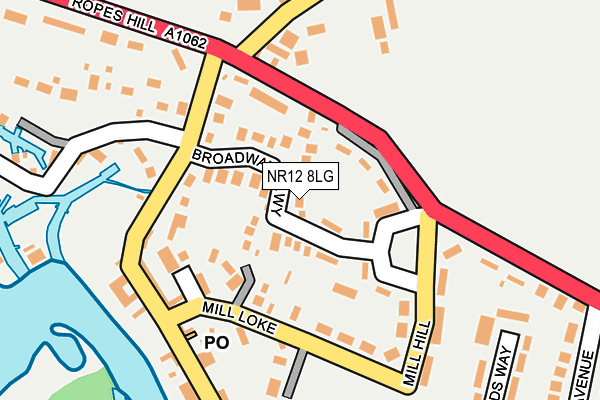 NR12 8LG map - OS OpenMap – Local (Ordnance Survey)