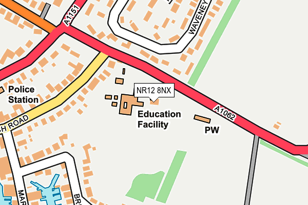 NR12 8NX map - OS OpenMap – Local (Ordnance Survey)