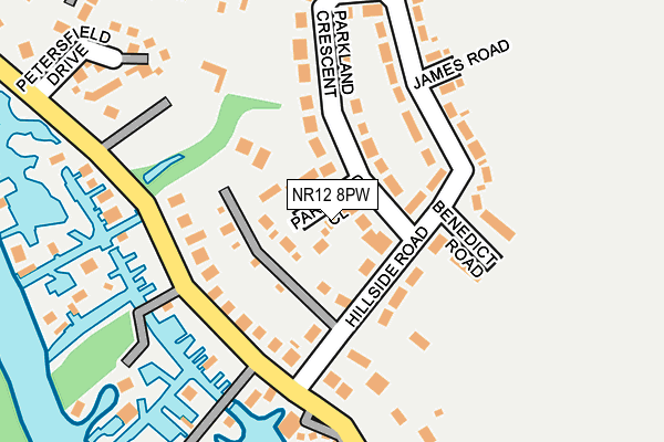 NR12 8PW map - OS OpenMap – Local (Ordnance Survey)