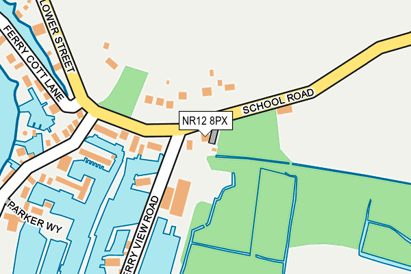 NR12 8PX map - OS OpenMap – Local (Ordnance Survey)