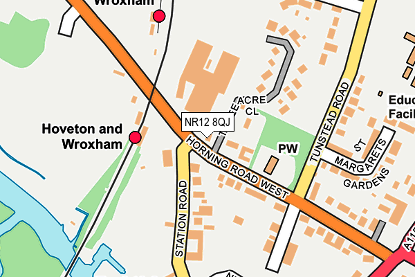 Map of WROXHAM BUILDERS LIMITED at local scale