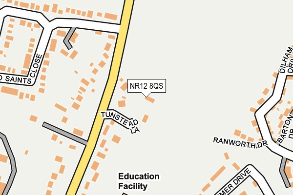 NR12 8QS map - OS OpenMap – Local (Ordnance Survey)