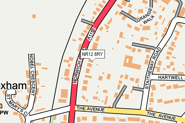 NR12 8RY map - OS OpenMap – Local (Ordnance Survey)