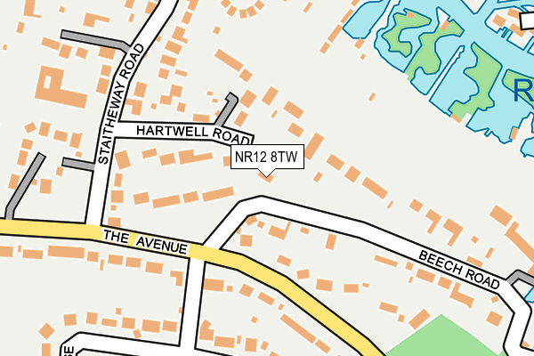 NR12 8TW map - OS OpenMap – Local (Ordnance Survey)