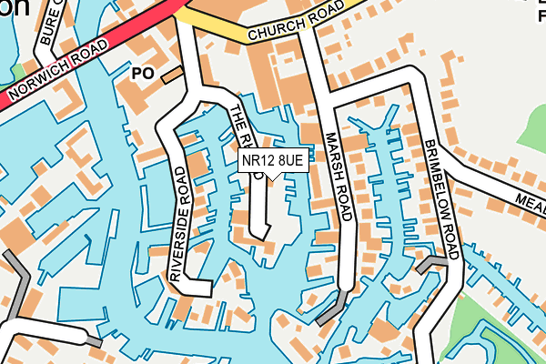 NR12 8UE map - OS OpenMap – Local (Ordnance Survey)