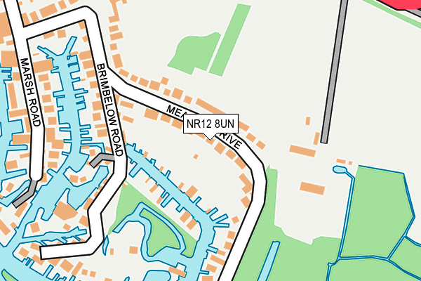 NR12 8UN map - OS OpenMap – Local (Ordnance Survey)