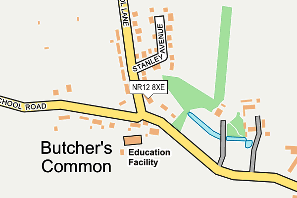 NR12 8XE map - OS OpenMap – Local (Ordnance Survey)