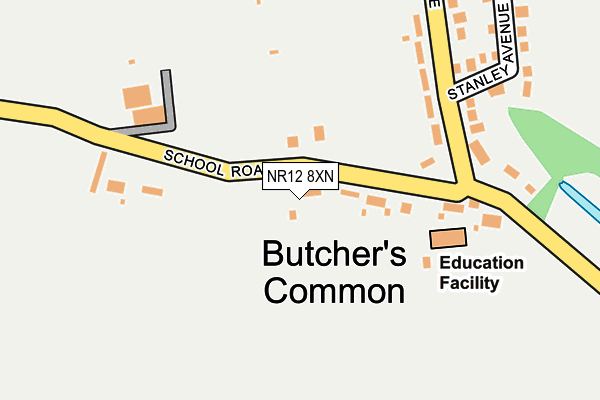 NR12 8XN map - OS OpenMap – Local (Ordnance Survey)
