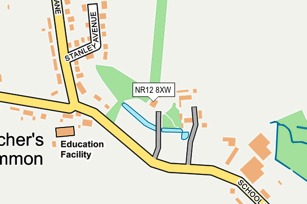 NR12 8XW map - OS OpenMap – Local (Ordnance Survey)