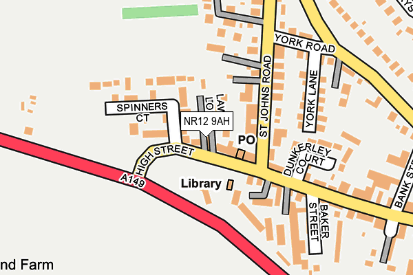 NR12 9AH map - OS OpenMap – Local (Ordnance Survey)