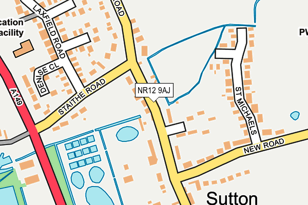 NR12 9AJ map - OS OpenMap – Local (Ordnance Survey)