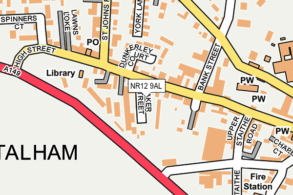 NR12 9AL map - OS OpenMap – Local (Ordnance Survey)