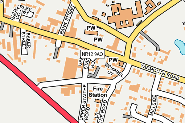 NR12 9AQ map - OS OpenMap – Local (Ordnance Survey)