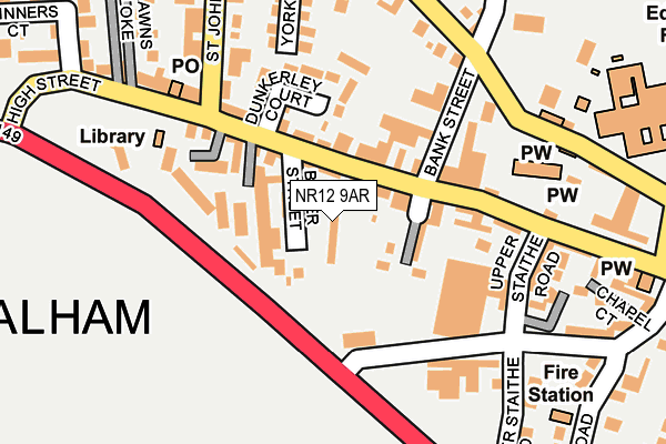 NR12 9AR map - OS OpenMap – Local (Ordnance Survey)